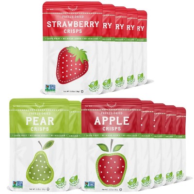 Nature's Turn Freeze-Dried Fruit Snacks - Snack Size Variety Pack -  No Sugar Added, Non GMO, Gluten Free, Nothing Artificial - 10g (0.35oz) - 15 Pack