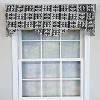 RLF Home 100% Cotton Tower Cornice With Poly/Cotton Ivory lining Rod Pocket Valance 50" x 17" Black - 2 of 4