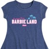 Girls' - Barbie - Greetings From Barbie Land Fit & Flair Cap Sleeve Dress - 2 of 3