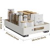Pull Out Cabinet Organizer, 14.5" Deep Slide Out Drawer Organizers with Adhesive Film Iron Storage and Organization Slide Out Pantry Storage Drawer - 2 of 4