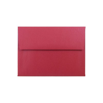 JAM Paper A6 Metallic Invitation Envelopes 4.75 x 6.5 Stardream Jupiter Red 25/Pack (V018263)