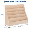 5-tier Kids Bookshelf, Wooden Children Book Rack, Multi-Functional Toddler Bookshelf,Magazine Storage & Display Shelf - 2 of 4