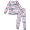 cheibear Christmas Sleepwear Long Sleeve Tee with Pants Loungewear Family Pajama Sets - 2 of 4