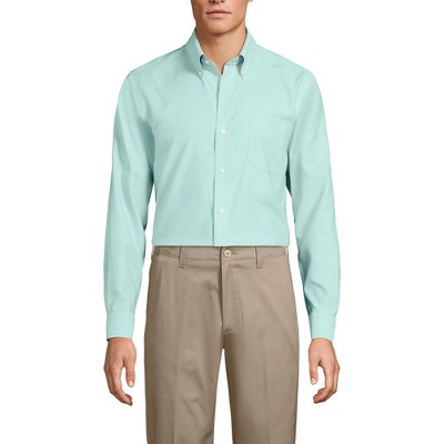 Lands' End Men's Traditional Fit Solid No Iron Supima Oxford Dress Shirt