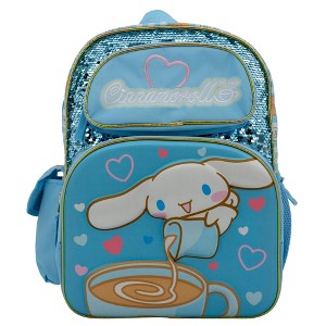 Sanrio’s Hello Kitty Backpack for Girls, 16 Inch Cinnamoroll, Kawaii School Bag with Flip Sequins & 3D Molded Front Pocket, Blue - 1 of 4