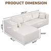 Large L-Shape Corner Sofa, 105" Modular Sectional - Freestanding Couch with Deep Seat, Zero Assembly Required for Modern Living Space - 3 of 4
