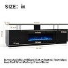 Fireplace TV Stand with 36 in Electric Fireplace, High Gloss Entertainment Center for TVs Up to 80 in, Highlight 2 Tier Storage Cabinet, Black - 2 of 4