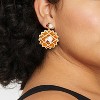 Thanksgiving Pumpkin Pie Drop Earrings - Gold/Brown - 2 of 3