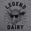 Mens Legend Dairy T Shirt Funny Cow Sunglasses Graphic Novelty Tee - Crazy Dog Men's T Shirt - 2 of 4