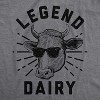 Mens Legend Dairy Tshirt Funny Cow Sunglasses Graphic Novelty Tee - Crazy Dog Men's T Shirt - 2 of 4