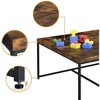 NicBex Modern Square Coffee Table Set of 5 with 4 Storage Stools and Metal Frame for Living Room - 4 of 4