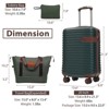 Vynxaria 3PC Airline-Approved Carry-On Luggage Set: Hardside Suitcase, Weekender Bag, Toiletry Bag, TSA Lock, Spinner Wheels - 4 of 4