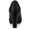 BLISSFUL STEP Women's Round Toe Platform Chunky Heel Pumps - 4 of 4