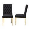 Baxton Studio Caspera Contemporary Glam and Luxe Velvet Fabric and Metal Dining Chair Set - 4 of 4