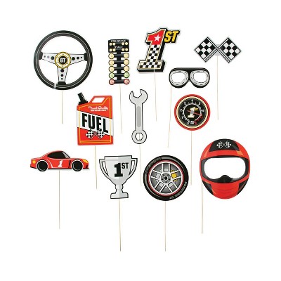 Fun Express Race Car Photo Stick Props- 12 Pc. : Target