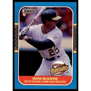 Mark McGwire Rookie Card 1987 Donruss Highlights Home Run Record #27 - 1 of 2