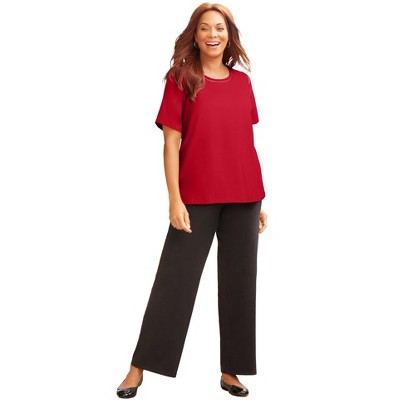 Catherines Women's Plus Size Suprema Embroidered Scoopneck Tee