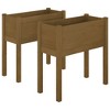 vidaXL Garden Planters 2 pcs Honey Brown 27.6"x12.2"x27.6" Solid Wood Pine - 2 of 4