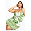 Women's Plus Size Peta Print Dress - white | CITY CHIC - image 3 of 4