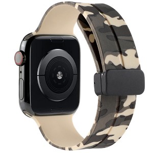 HTUTWOO Apple Watch Band Cool Camouflage Print Bands 42/44/ 45mm, Silicone Sport Wristband Strap for iWatch SE and Series 8/7/6/5/4/3/2/1 - 1 of 4