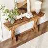 Tribesigns 63-Inch Solid Wood Console Table, Farmhouse Entryway Table with X-Shaped Legs for Living Room, Behind Sofa, Hallway, Easy Assembly - 4 of 4
