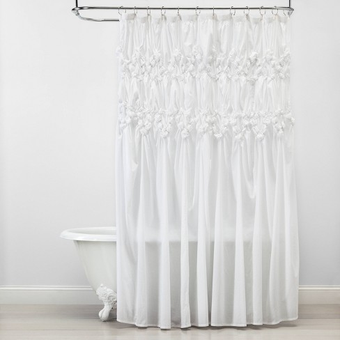 Ruched Shower Curtain White Opalhouse Target