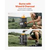 VEVOR Camping Rocket Stove, Wood Burning Portable Rocket Stove with Carrying Bag for Backpacking, SPCC Steel, Double Door, Burn Twigs, Gray - 3 of 4