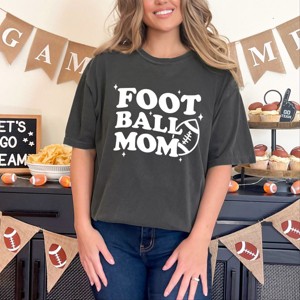 Simply Sage Market Football Mom Stars Short Sleeve Garment Dyed Tee - 1 of 4