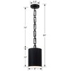 Crystorama Lighting Alston 1 - Light Chandelier in  Matte Black/White - 4 of 4