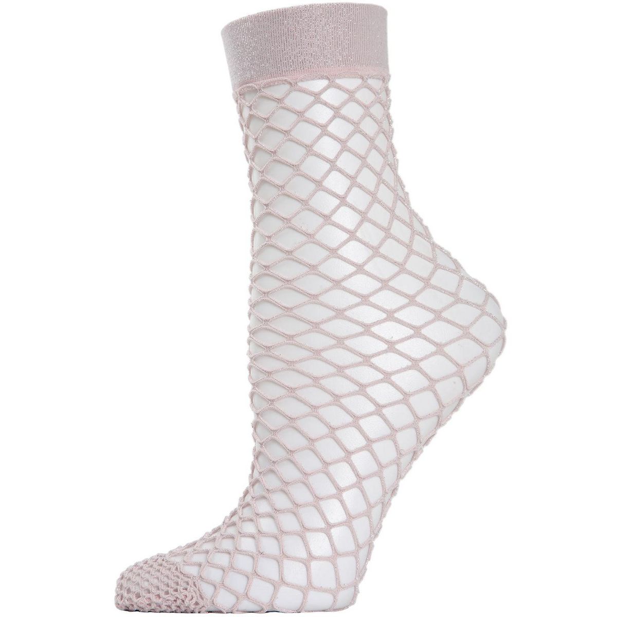 Memoi Women's All Net Shimmery Glitter Fishnet Anklet Sock - thumbnail 5