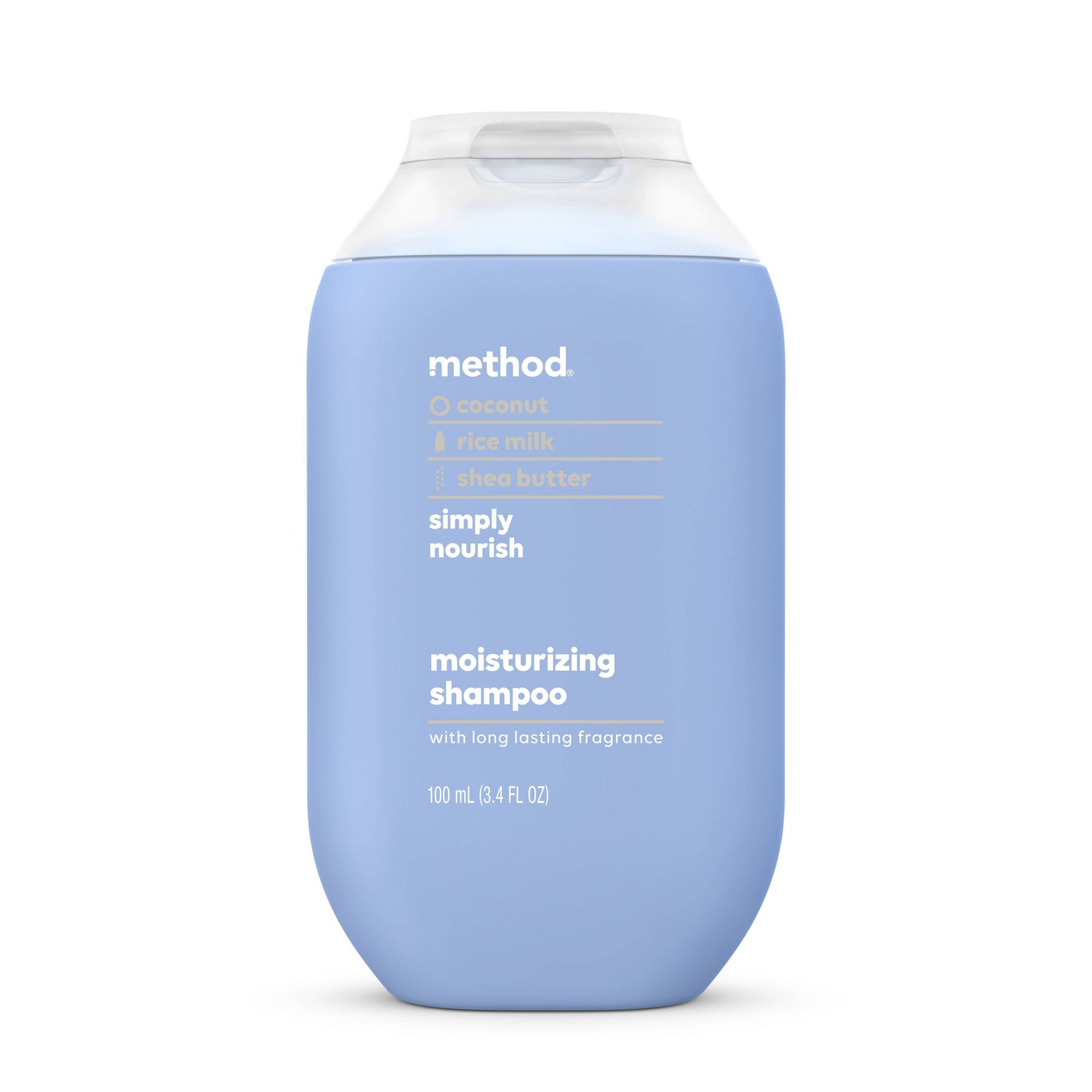 Method Simply Nourish Moisturizing Shampoo - Sulfate & Silicone Free - Travel Size - 3.4 fl oz