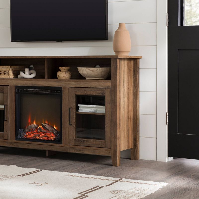 Ackerman Modern Transitional Tall with Electric Fireplace TV Stand for TVs up to 65" - Saracina Home, 6 of 14