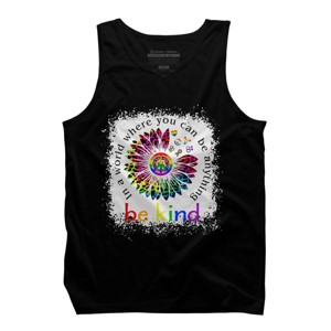 Adult Design By Humans You Can Be Anything, Be Kind Flower Pride By Avocato Tank Top - 1 of 2
