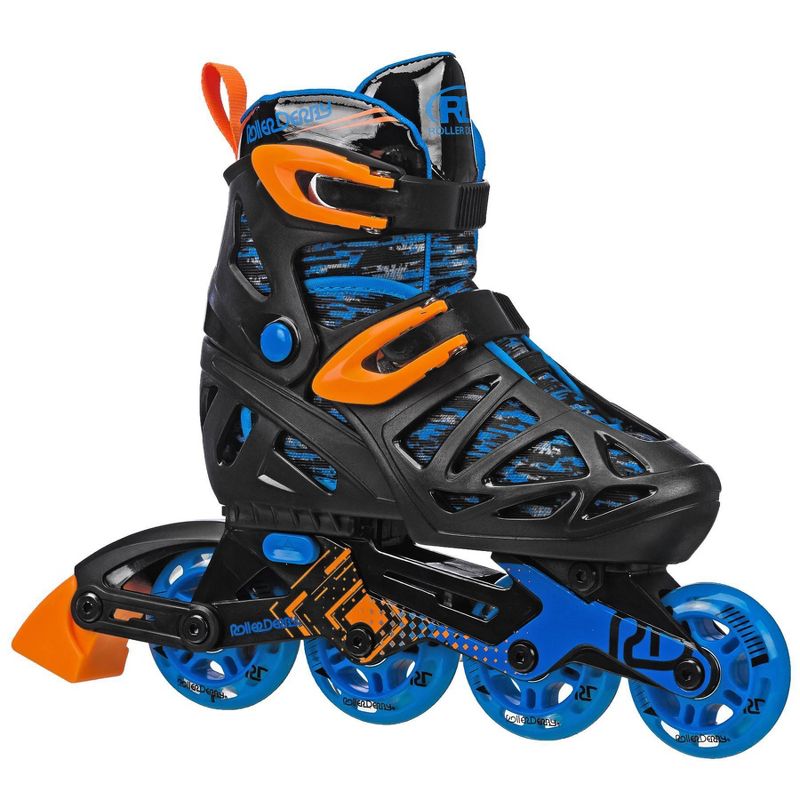 Roller Derby Tracer Kids' Adjustable Inline Skate - Black/Blue, 1 of 7