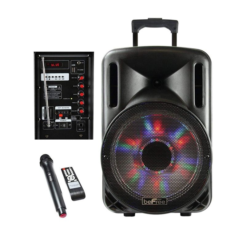 beFree Sound 12 Inch 2500 Watt Bluetooth Portable Party PA Speaker, 1 of 10
