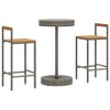 vidaXL Patio Bar Set Bar Stool Bistro Table Poly Rattan and Solid Wood Acacia - 3 of 4