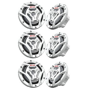JVC 3 Pairs CS-DR6201MW Marine Speaker 6.5" 2-Way White - 1 of 4