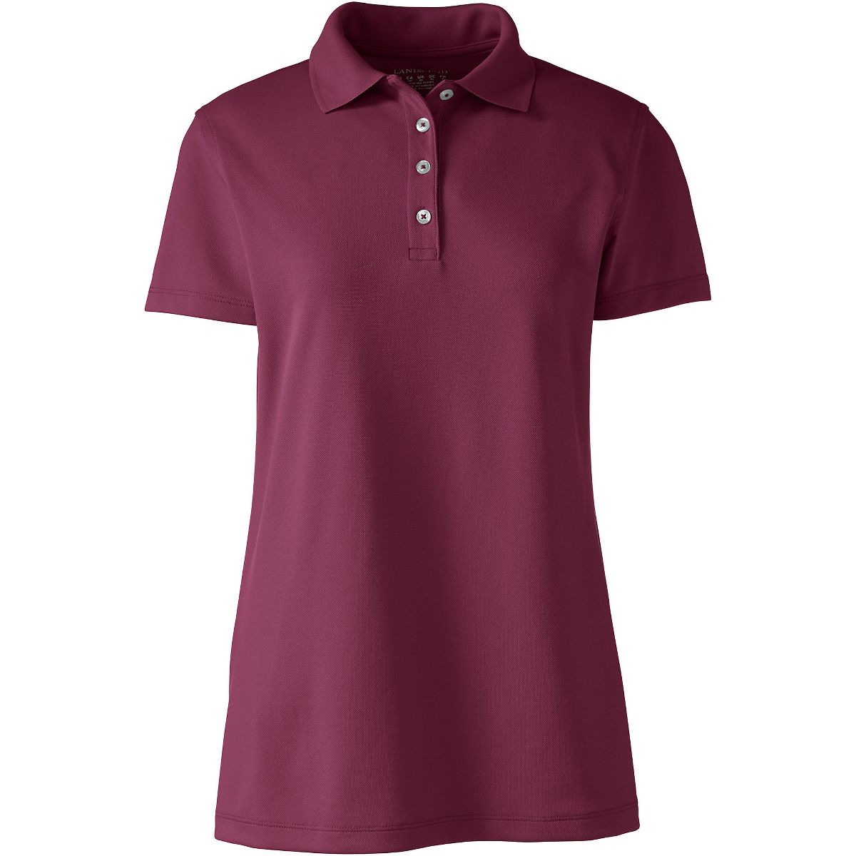 Lands' End Women's Short Sleeve Polyester Polo Shirt - thumbnail 7
