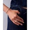 14K-18K Gold Plated Simulated Diamonds Bezel Set Tennis - Round Pear Heart Statement Bride Gold Bracelet Stack - Sizes 6.5-7.5 Inch - 3 of 4