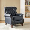 Justine Transitiona Wooden Upholstery Genuine Leather Recliner with Nailhead Trim for Living Room and Bedroom  | ARTFUL LIVING DESIGN - 2 of 4