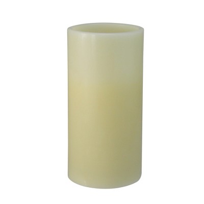 Northlight 8" Prelit LED Battery Operated Flameless Flickering Pillar Candle - White