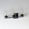 Maxim Lighting Pinn 3 - Light Vanity in  Black/Satin Brass - 3 of 4