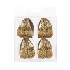 C&F Home Light Gold Leaf Napkin Rings Set of 4 - 3 of 4
