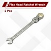 Unique Bargains Chrome Vanadium Steel SAE Box End 72 Teeth Ratchet Combination Wrenches 2 Pcs - 3 of 4