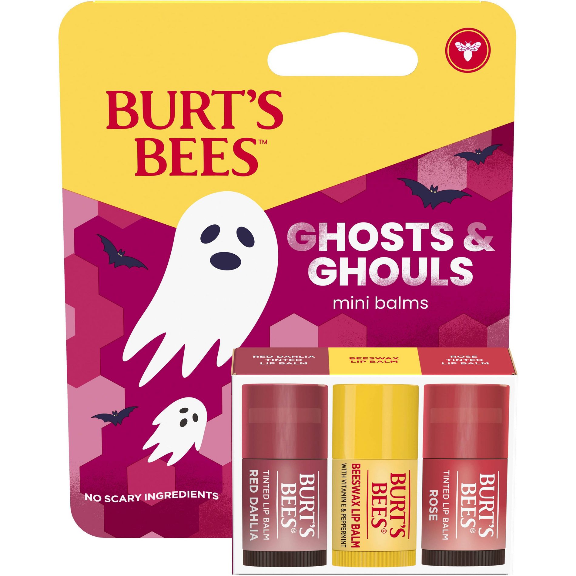 Burt's Bees Beeswax Lip Balm + Tinted Lip Balm Mini Trio Halloween - 0.147oz/3pc