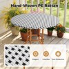 Tangkula 3 Piece French Bistro Table Chair Set Outdoor Wicker Round Table & 2 Dining Chairs - 4 of 4