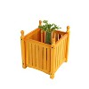 ORRD Teak Wood Outdoor Square Planter Box for Flowers, Herbs, or Vegetables – Garden, Porch, or Patio Plant Container - 3 of 4