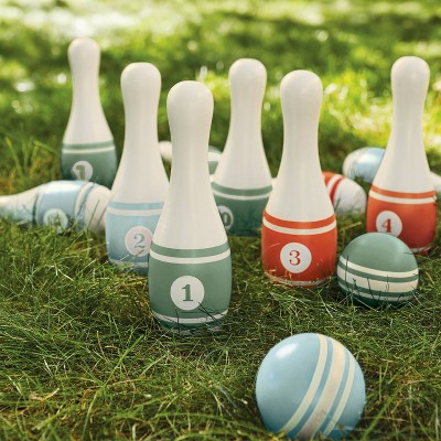 Hearth & Hand With Magnolia Lawn Bowling Set – Contemporary, 4 Balls & Jack, Target Game, US Made, New Other (Minor Defects)