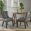 NicBex Mid-Century Style Small Upholstered Dining Chairs Set of 2 with Curved Legs,Modern Accent Chairs for Dining Room,Living Room - 3 of 4