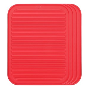 Unique Bargains Silicone Heat Resistant Non-Slip Durable Dish Drying Mat - 1 of 4